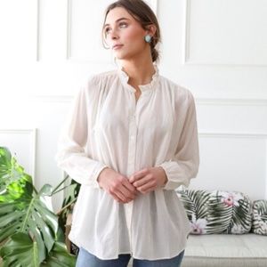 MILLE Francesca top in pearl voile size S new without tags